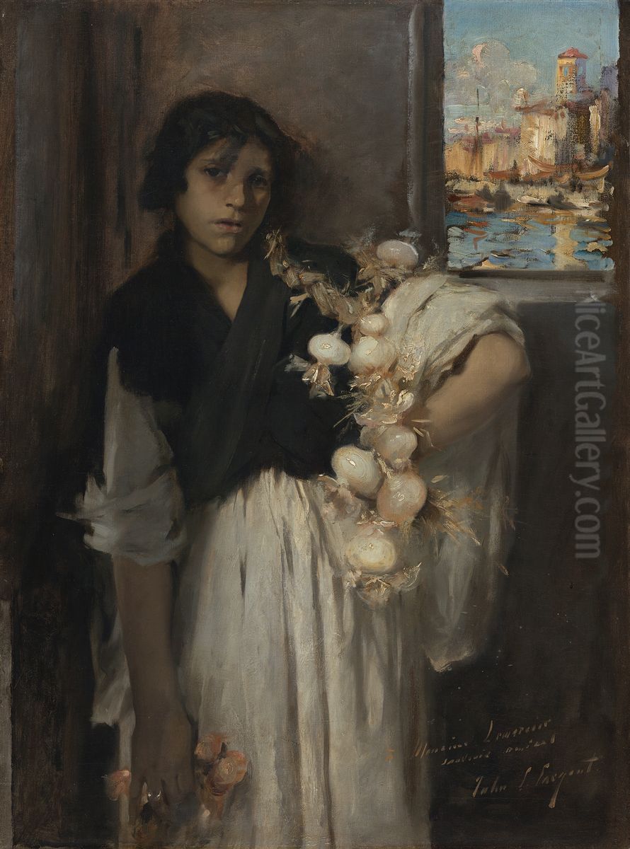 Venetian Onion Seller Oil Painting by John Singer Sargent