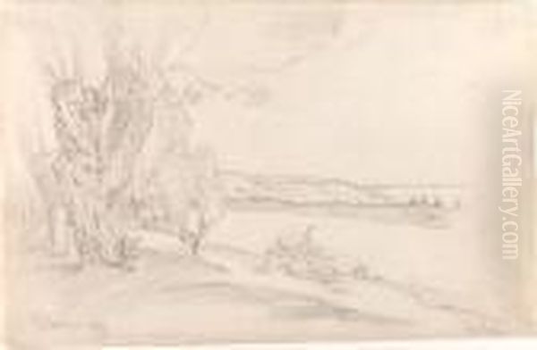 La Balade De La Roche-guyon Oil Painting by Camille Pissarro