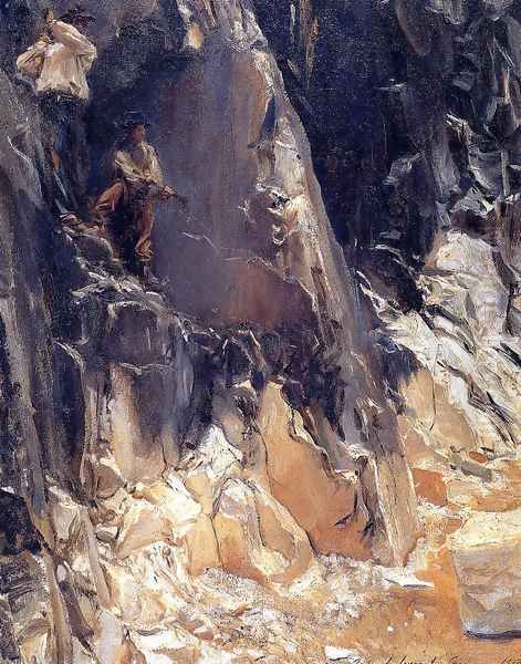 Marble Quarries at Carrara Oil Painting by John Singer Sargent