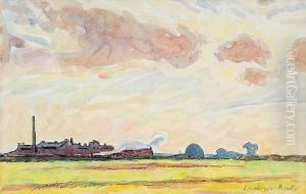 L'usine Oil Painting by Ludovic Rodo Pissarro