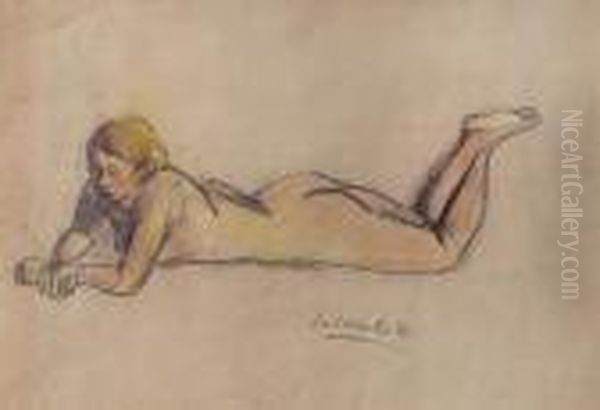 Ensemble De Cinq Oevres Oil Painting by Ludovic Rodo Pissarro