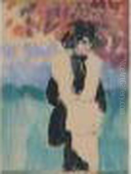  Elegante Au Manchon  Oil Painting by Ludovic Rodo Pissarro