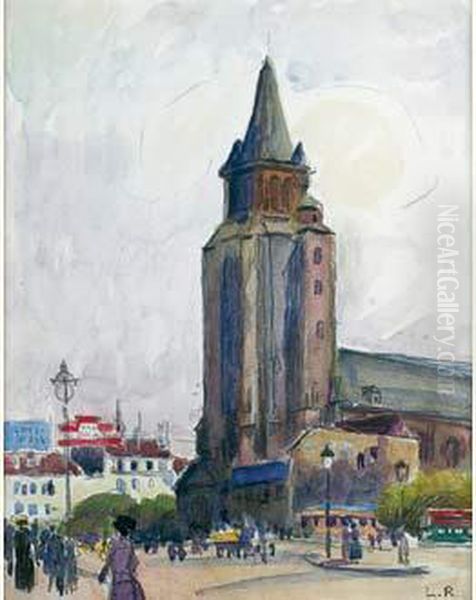 Saint-germain-des-pres Oil Painting by Ludovic Rodo Pissarro