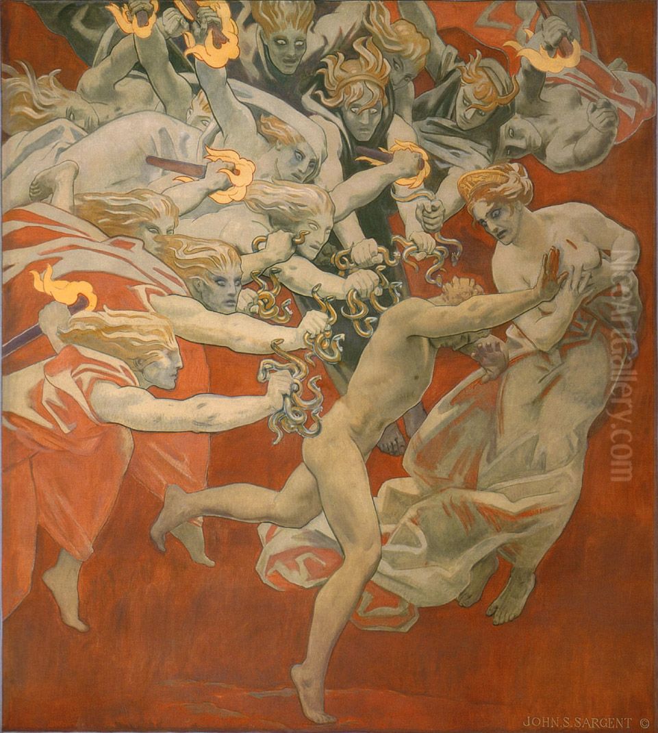 Orestes Pursued By The Furies Oil Painting by John Singer Sargent