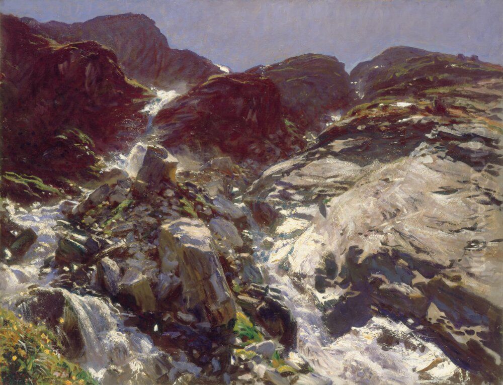 Glacier Streams Oil Painting by John Singer Sargent