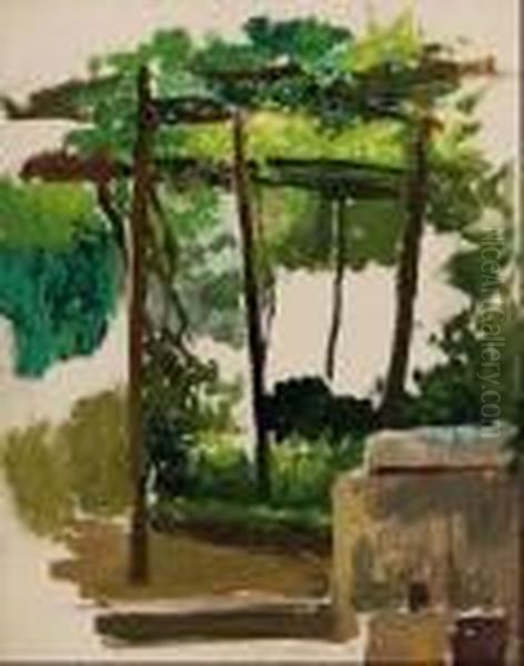 parque Oil Painting by Cecilio Pla