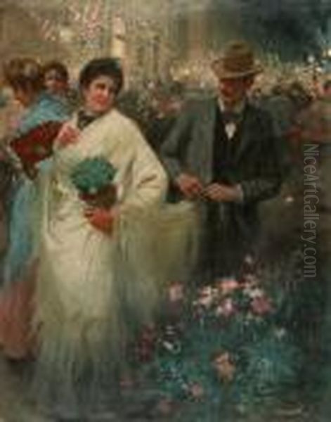 Verbena Oil Painting by Cecilio Pla