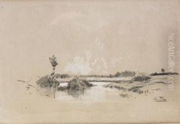 Paisaje Oil Painting by Cecilio Pla