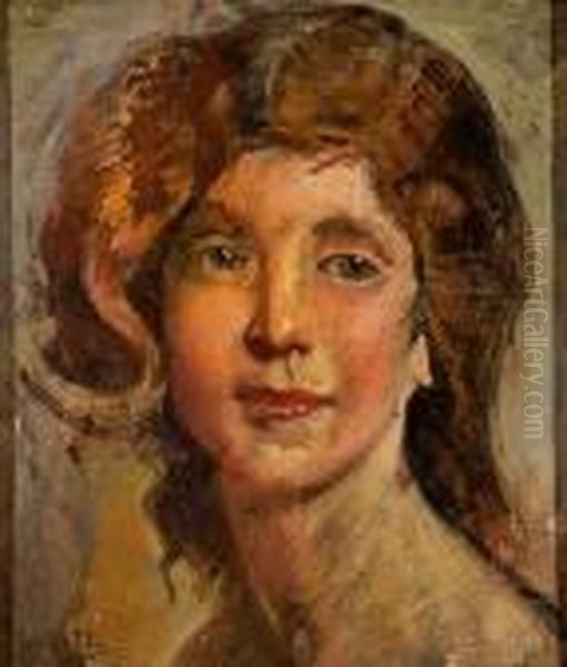 Retrato De Pepita Oil Painting by Cecilio Pla