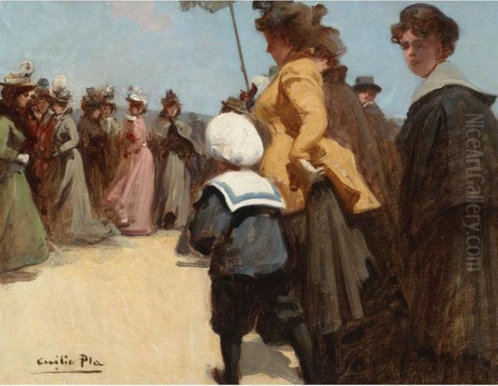 Escena Estival (summer Scene) Oil Painting by Cecilio Pla