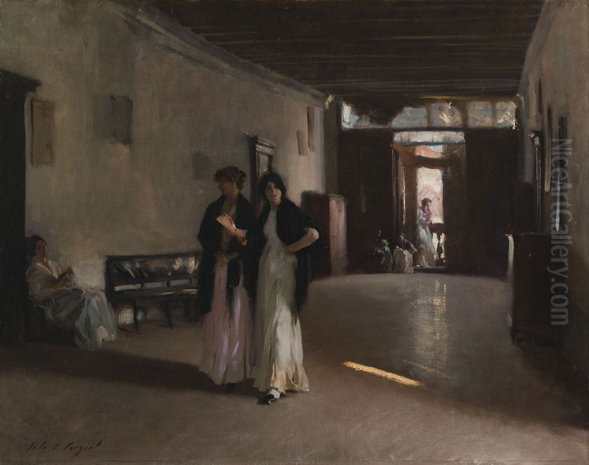 Venetian Interior Oil Painting by John Singer Sargent