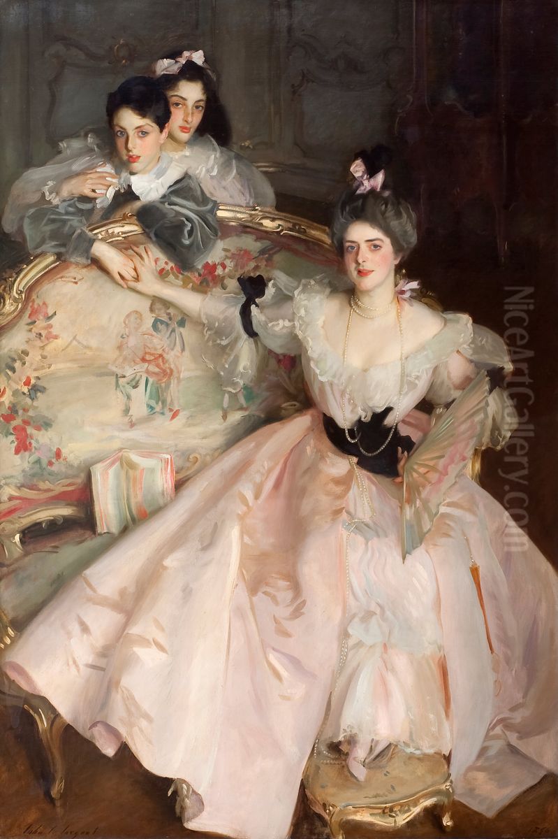 Mrs Carl Meyer And Her Children Oil Painting by John Singer Sargent