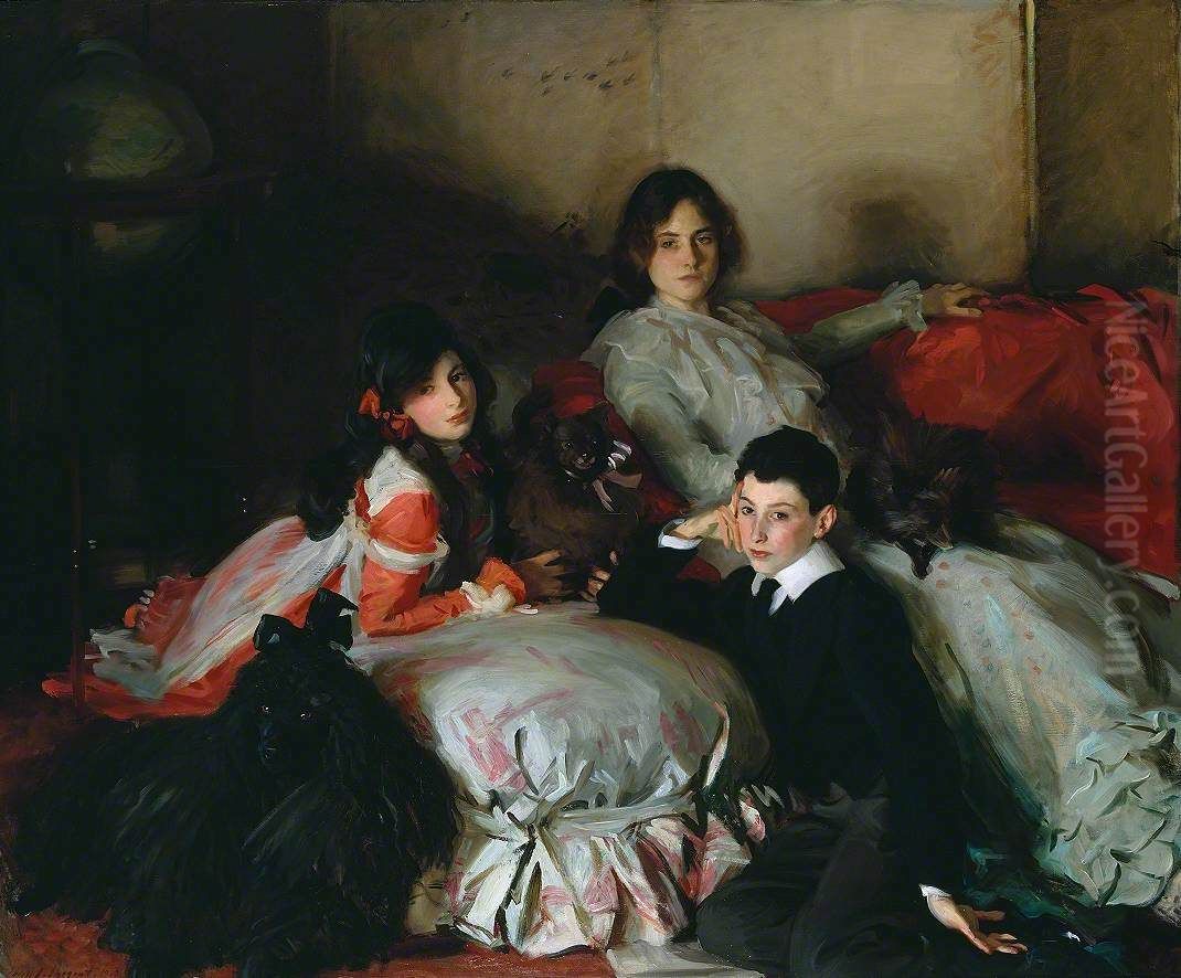 Essie, Ruby and Ferdinand, Children of Asher Wertheimer Oil Painting by John Singer Sargent
