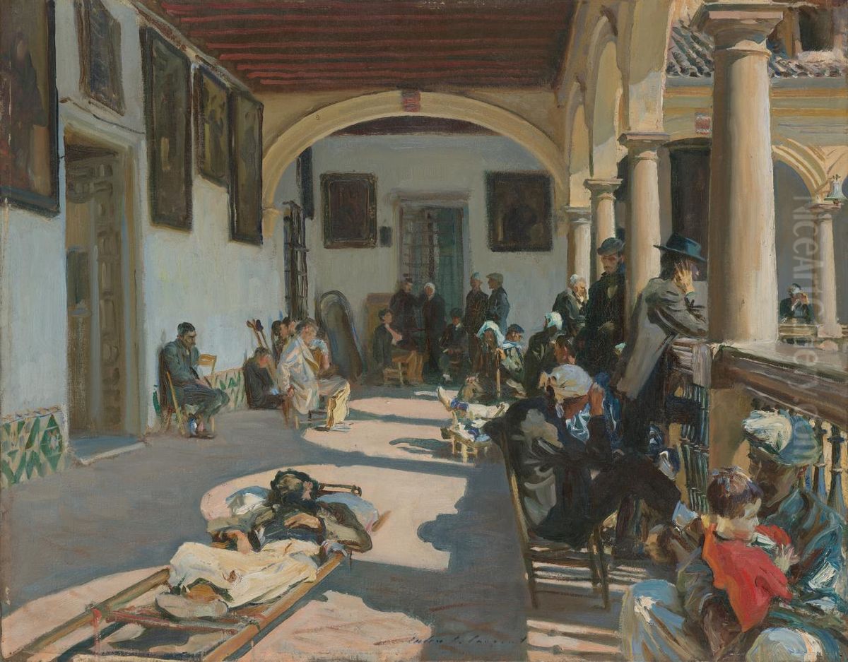 Hospital At Granada Oil Painting by John Singer Sargent