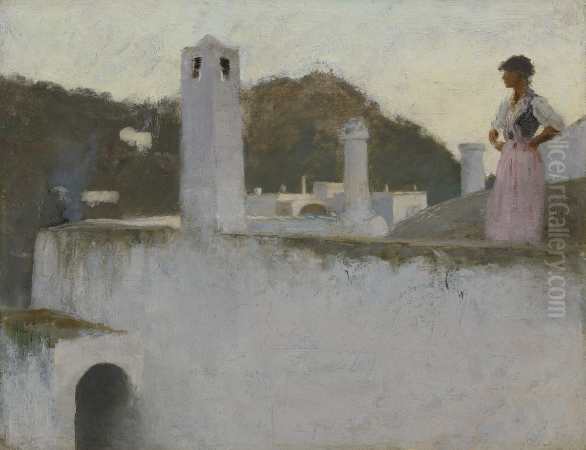 View Of Capri Oil Painting by John Singer Sargent