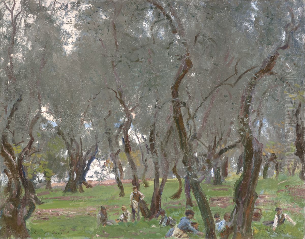 The Olive Grove Oil Painting by John Singer Sargent