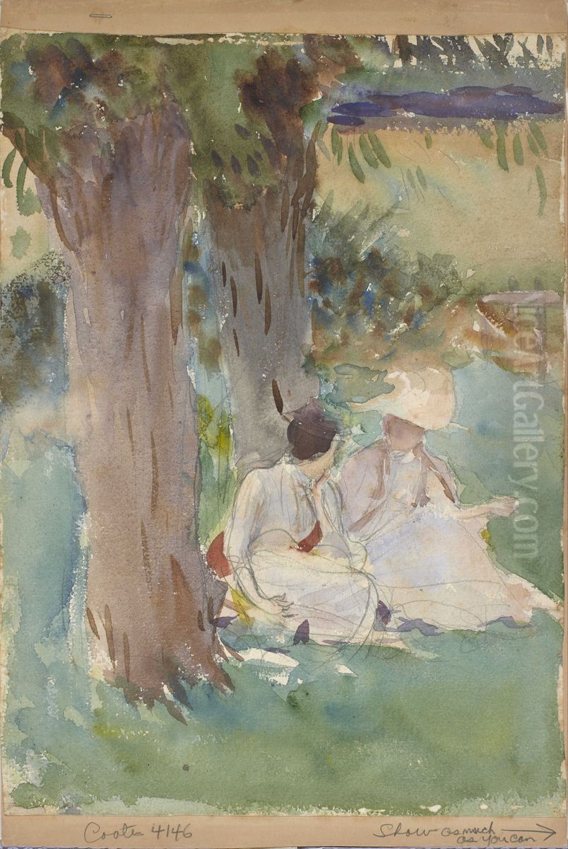 Under the Willows Oil Painting by John Singer Sargent
