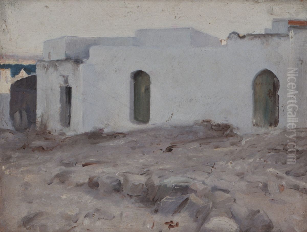 Moorish Buildings on a Cloudy Day Oil Painting by John Singer Sargent
