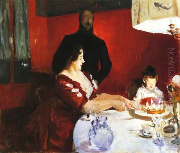 Fete Famillale: The Birthday Party Oil Painting by John Singer Sargent
