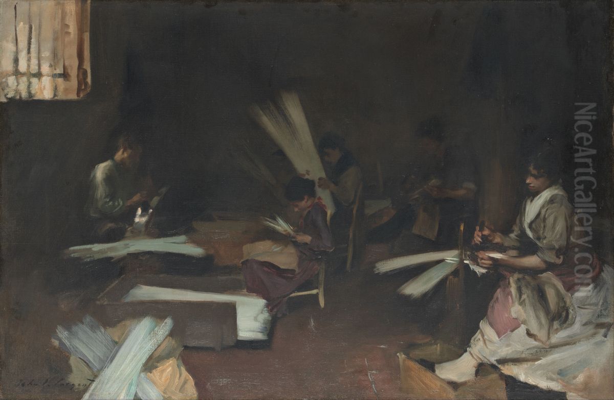 Venetian Glass Workers Oil Painting by John Singer Sargent