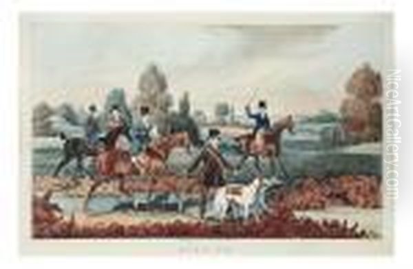 Finding; Coursing Oil Painting by James Pollard