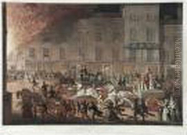 London Fireengines Oil Painting by James Pollard