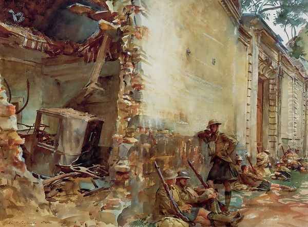 Street in Arras Oil Painting by John Singer Sargent