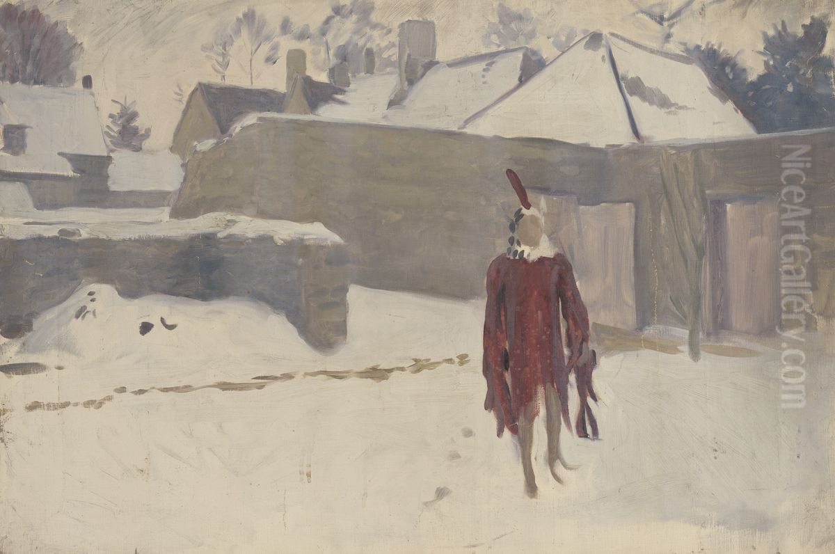 Mannikin in the Snow Oil Painting by John Singer Sargent