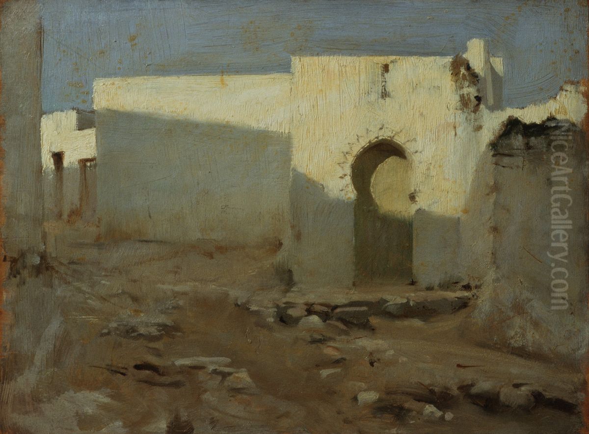 Moorish Buildings in Sunlight Oil Painting by John Singer Sargent
