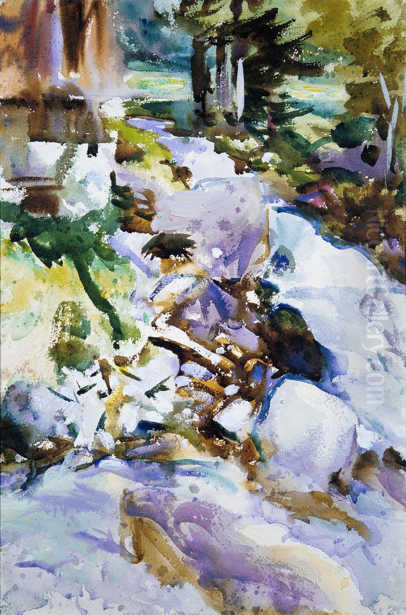 Rushing Brook Oil Painting by John Singer Sargent