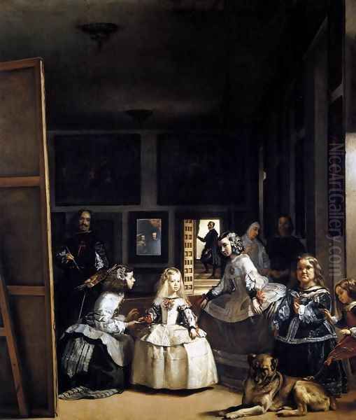 Las Meninas or The Family of Philip IV 1656-57 Oil Painting by Diego Rodriguez de Silva y Velazquez