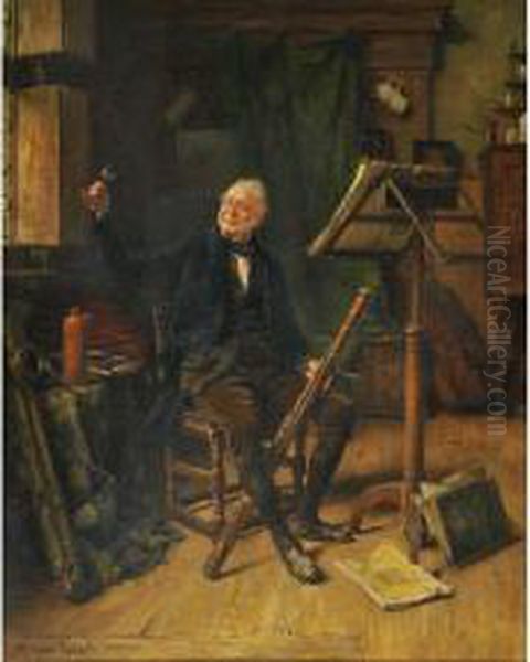 Rehearsal!!? Oil Painting by Gerard Portielje