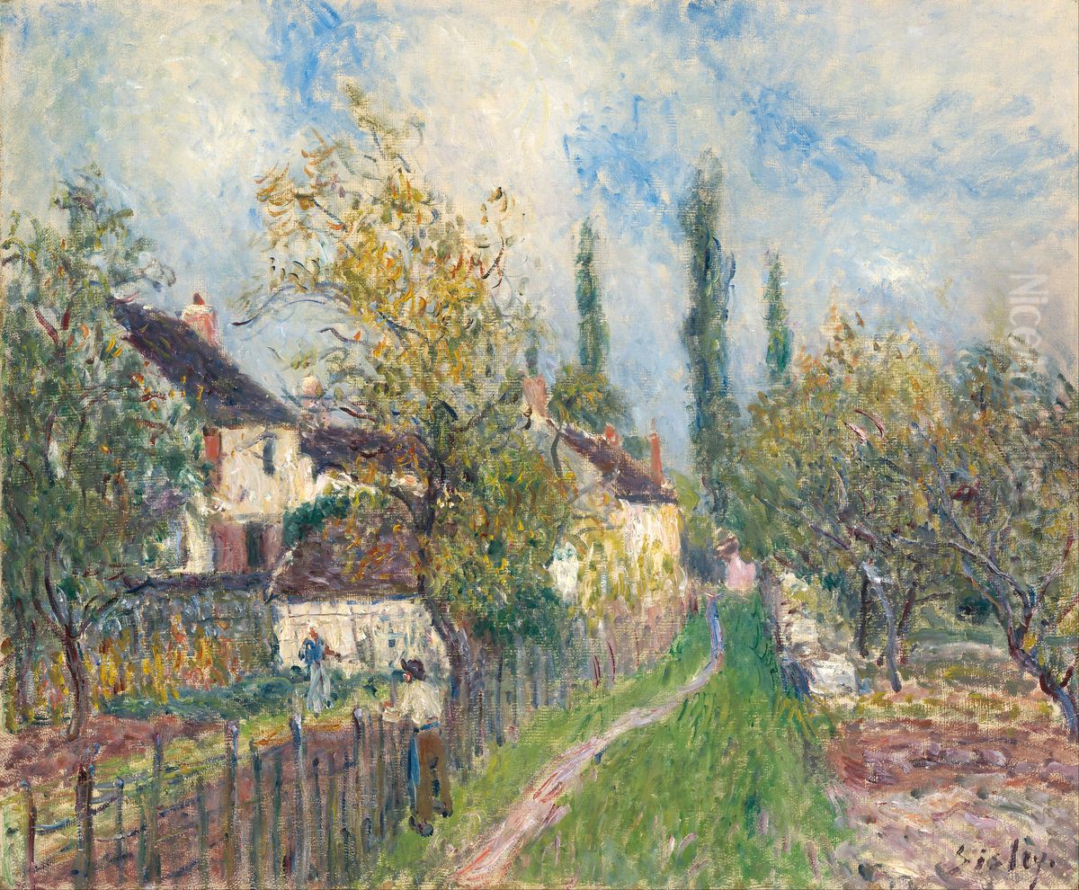 A Path at Les Sablons Oil Painting by Alfred Sisley
