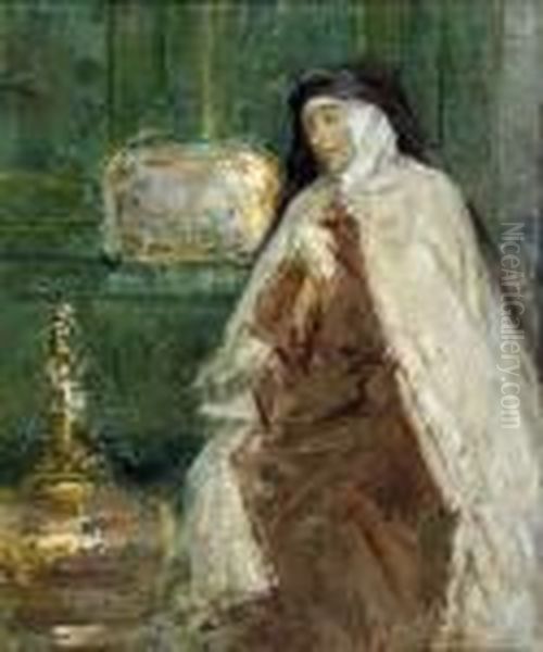 La Zia Monaca Oil Painting by Luca Postiglione