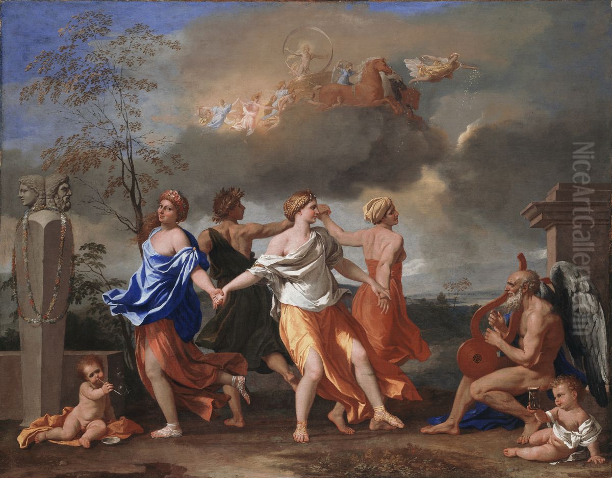 A Dance To The Music Of Time Oil Painting by Nicolas Poussin