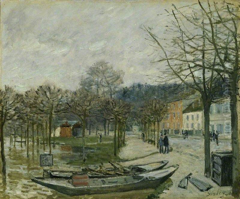The Flood at Port-Marly Oil Painting by Alfred Sisley