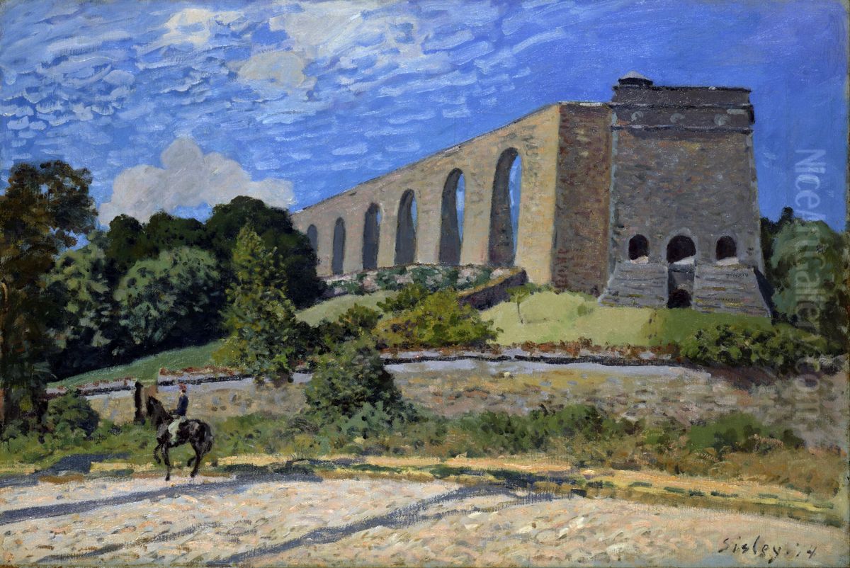 Aqueduct at Marly Oil Painting by Alfred Sisley