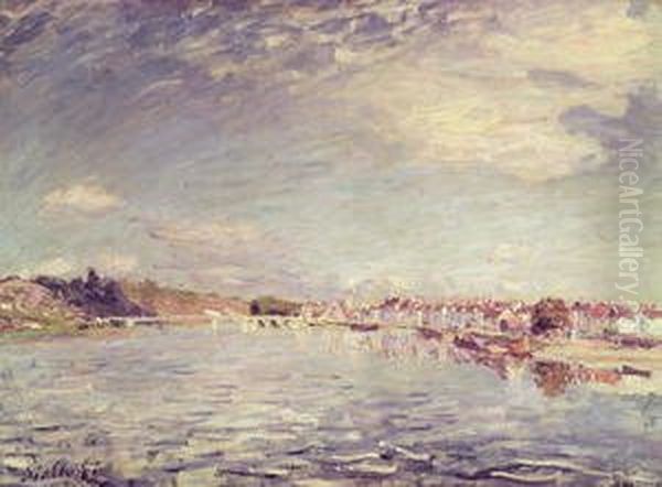 Saint-Mammes Oil Painting by Alfred Sisley