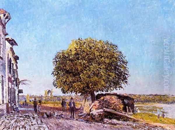 Chestnut Tree at Saint-Mammes Oil Painting by Alfred Sisley