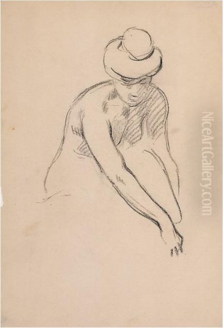 Nudo Femminile Frontale Oil Painting by Rene Xavier Francois Prinet