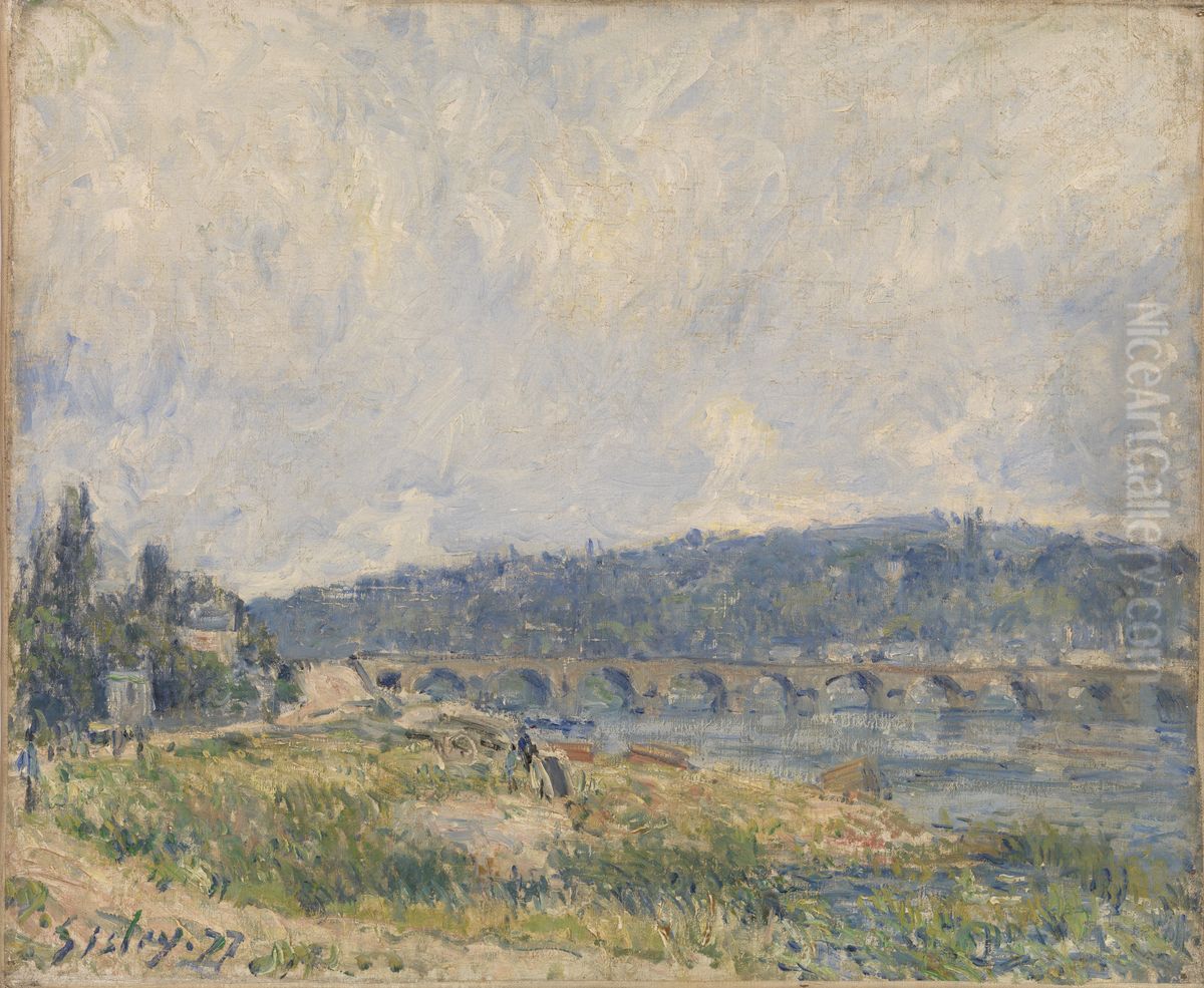 Sevres Bridge Oil Painting by Alfred Sisley