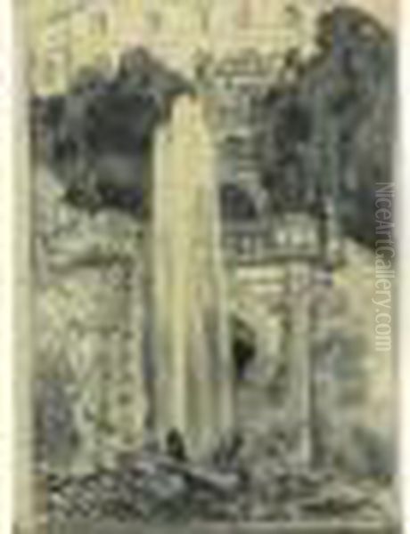 Dessin Au Fusain Et A L'estompe, Porte Le Timbre De L'atelier En Bas A Droite. Oil Painting by Rene Xavier Francois Prinet