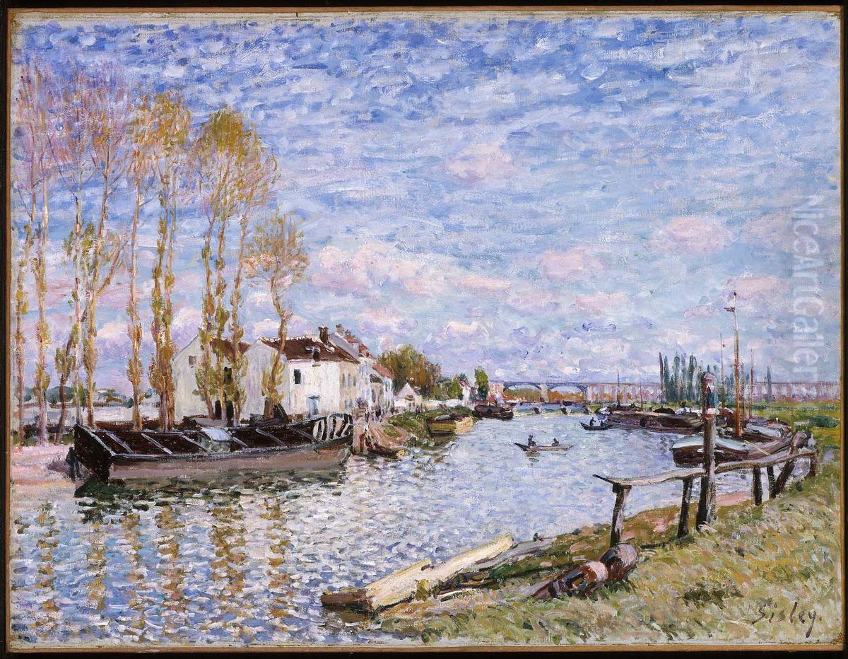 The Loing at Saint-Mammes Oil Painting by Alfred Sisley