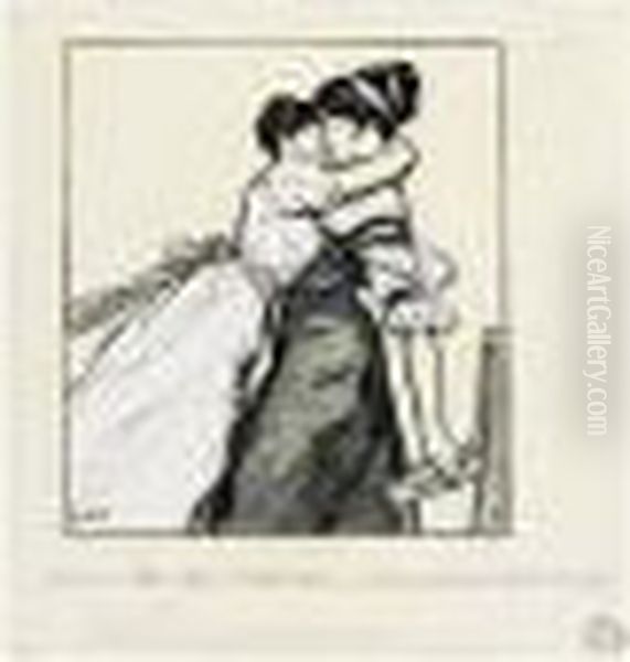 Adieu Isabelle... Acte I Scene Iii Oil Painting by Rene Xavier Francois Prinet