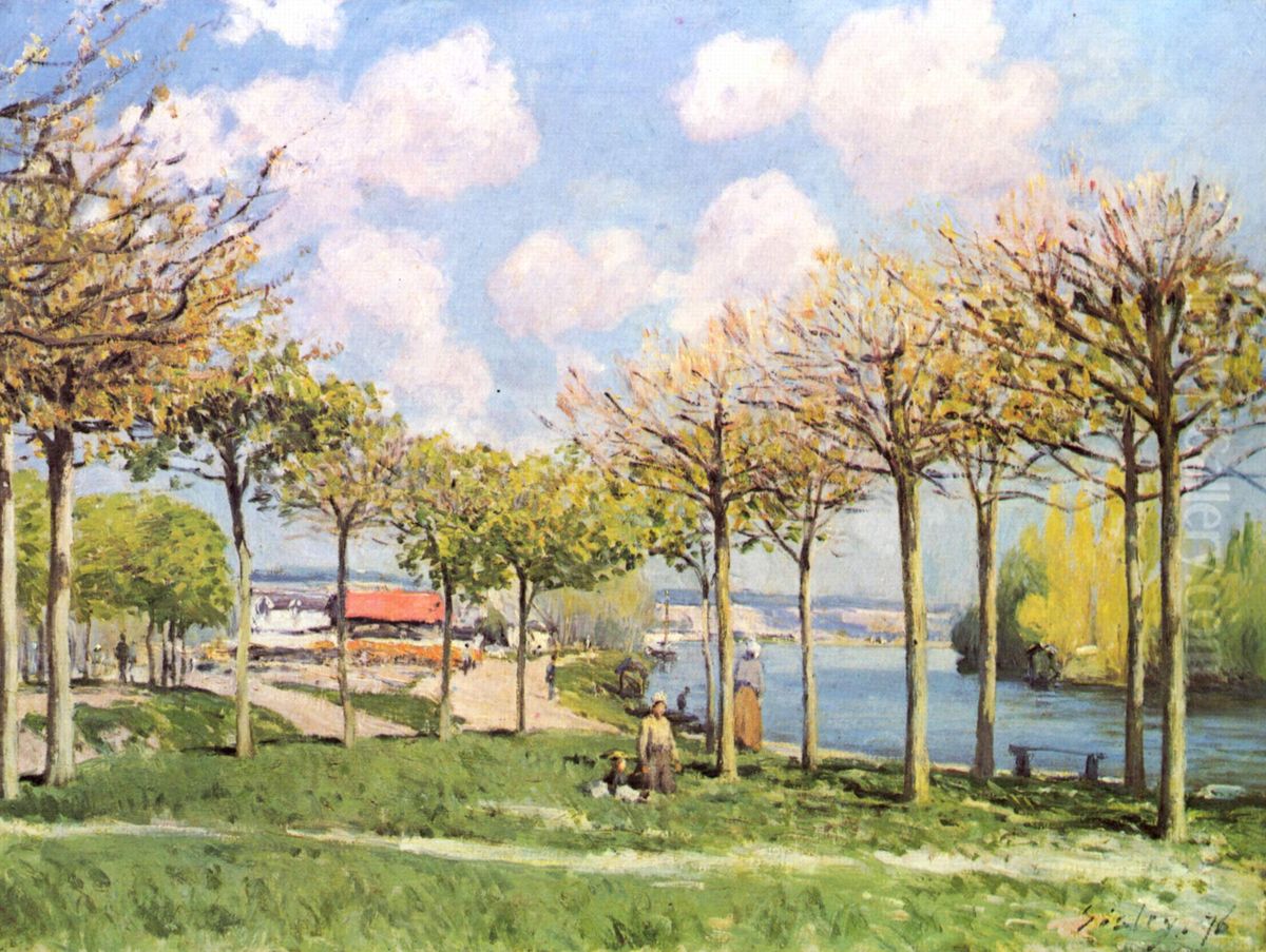 The Seine at Bougival Oil Painting by Alfred Sisley