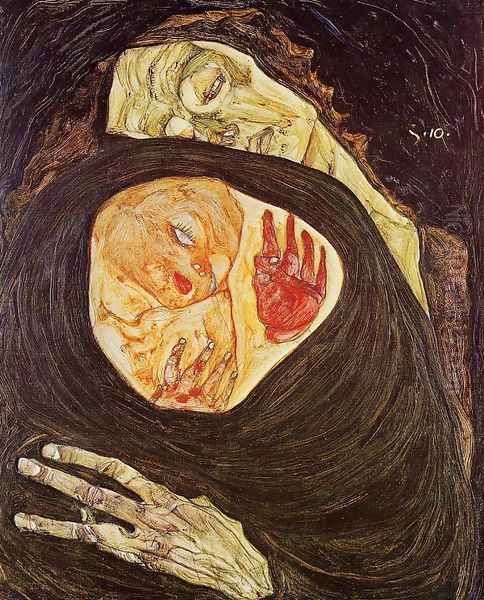 Dead Mother Oil Painting by Egon Schiele