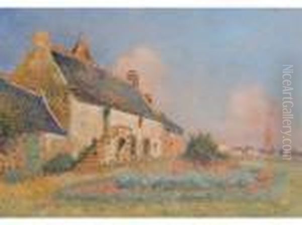 La Maison Et Le Jardin Del'artiste A Kervaudu Oil Painting by Ferdinand Loyen Du Puigaudeau