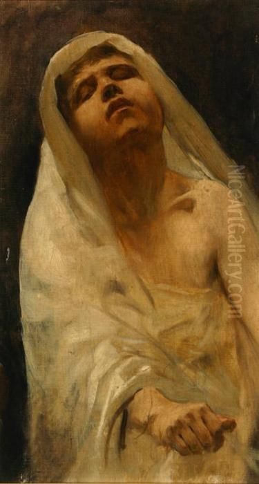 Study Of A Fakir Oil Painting by Pierre-Cecile Puvis De Chavannes