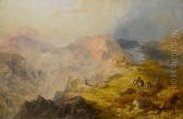 The Vales Of Ennerdale And 
Buttermere With Their Lakes, Also Those Of Crammock And Loweswater Oil Painting by James Baker Pyne