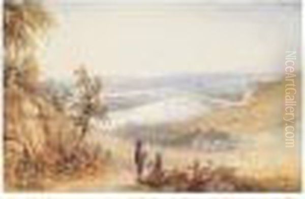 Distant View Of Rouen Oil Painting by James Baker Pyne